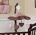 JoJo Designs Musical Baby Crib Mobile - Pink and Brown French Toile and Polka Dot