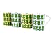 Konitz Frogs 10-Ounce Mugs, Set of 4, Yellow/Blue