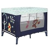 Disney Winnie The Pooh Travel Cot with Bassinette (Navy)