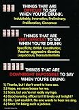 Things That Are Difficult to Say When Drunk - Fun Metal Wall Sign Bedroom/ Dorm