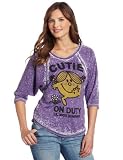 Awake Couture Women's Cutie On Duty Little Miss Burnout Fashion Tee