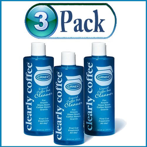 Urnex Clearly Coffee Liquid Coffee Pot Cleaner -3PACK