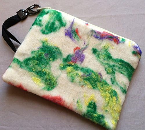 Silk and wool lined pouch--crayon box