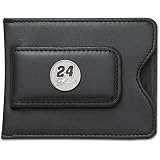 LogoArt Jeff Gordon Enamel Sterling Silver and Black Leather Money Clip