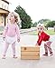 RuffleButts Girls Footless Ruffle Tights - Pink Stripe - 2T-4T
