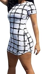 Sexy Plaid Print Round Neck Polyester Mini Dress 