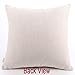 HT&PJ Decorative Cotton Linen Square Throw Pillow Case Cushion Cover Baseball Design 18 x 18 Inches