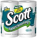 Scott Rapid Dissolve Bath Tissue Double Roll, 4-Count Packages (Case of 12)