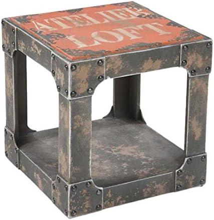 Tehama End Table - Small Scale and Lightweight Table - Can be Used for Storage - Eco-Friendly (Orange)