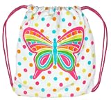 Printed Cotton Velour Beach Towel With Backpack Butterfly