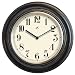 Infinity Instruments The Benchmark - Black Wood Wall Clock Metal Bezel
