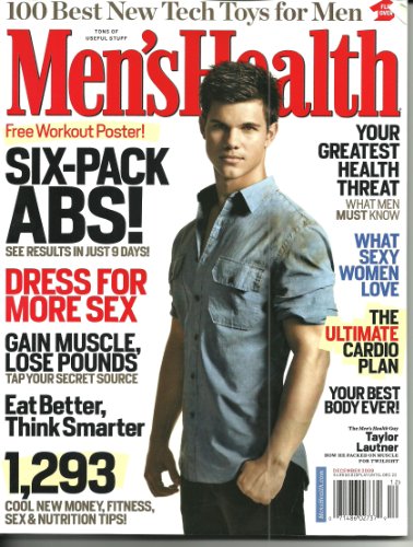 Men's Health December 2009 Taylor Lautner Best Guy Foods in America The Ultimate Cardio Plan Your Greatest Health Threat