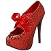 Bordello by Pleaser Women's Teeze 10 Glitter Platform Pump