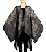 NISHAER Women Wool Alpaca Feeling Open front Blanket Cape Poncho Shawl Cardigans