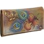 Anuschka Checkbook Wallet - Premium Peacock Flower - Premium Peacock Flower