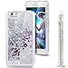 iPhone 6S/6,iPhone 6S Case,iPhone 6S/6 Liquid Case,NSSTAR Creative Design Flowing Liquid Floating Luxury Bling Glitter Sparkle Stars Hard Case for Apple iPhone 6S (2015)/iPhone 6 (2014),Stars:Silver