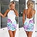 ABC® Women Slim Summer Floral Print Gallus Sleeveless Backless Dress
