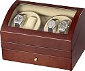 Auer Accessories Artemis 722DB Watch Winder For 4 Watches Dark Burlwood