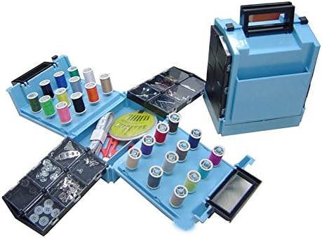 Sewing Needlework Tools Portable Mini Complete Set Folding Compact Sewing Box Kit with 138 Accessories Sewing Sewing Tools