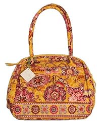 Vera Bradley Bowler Bag Purse in Bali Gold Handbag