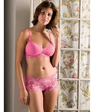 Lace trim nursing t-shirt bra