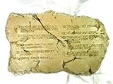 Sandstone Religious Cast Stone Ten Commandments Garden Plaque Decorative Christmas Gift (Sandstone & Shale)