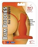 Adam & Eve Bum Buddies Rear End Rapture, Beginner Silicone Anal Plug, Orange