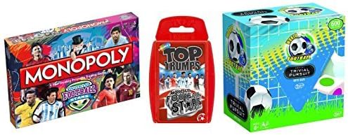 World Football Stars - Monopoly - Top Trumps - Trivial Pursuit (Monopoly, Top Trumps &amp; Trivial Pursuit) by World Football Stars