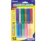 Bazic Mini Glitter Glue, 6 ml, Assorted Colors, 12 per Pack (Case of 144) (2026-144)