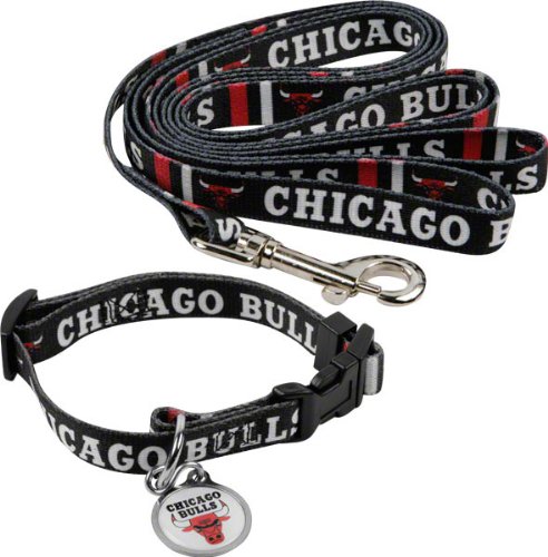 Chicago Bulls Dog Collar & Leash Set