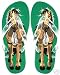 Sporting Goods : Flip-prints BLUE Horse Flip Flops Size Medium
