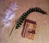 Harry Potter Hogwarts Miniature Journal with Quick Quotes Quill and White Feather Quill