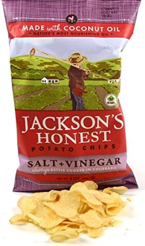 Organic Potato Chips Made with Coconut Oil, Salt & Vinegar, 5 Oz (6 Pack)