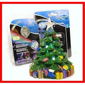 MULTI COLOUR CHRISTMAS TREE AQUARIUM AQUA ORNAMENT