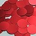 Round Sequin 24mm Red Matte Satin Metallic Loose Couture Paillettes