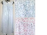 Womens Nightwear Flower Printed Sleevless Nightie/Nightdress Poly Cotton, Various Colours & Sizes