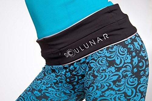 Running waist pack for women,runners or fitness. Exercise belt for phone,passport,keys,fuel and money. Best sports belts in running accessories for women &amp; travel gifts for men. Greater width fits all phones, zip pouch and reflective safety strips(Black, M)