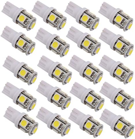 THXtech 20x 194 168 2825 T10 5 SMD White LED Car Lights Bulb (pack of 20)