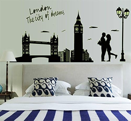 Sucis London the city of dreams Tower bridge Fluorescence and glow-in-the-dark Removable Wall Art Stickers
