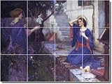 IMAGE OF John Waterhouse Religious Custom Tile Mural 3 | 12.75x17 using (12) 4.25x4.25 tiles