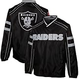 NFL Oakland Raiders V-Neck Pullover Jacket - Black (Large)