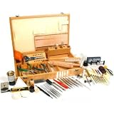 84 Pc Jewelry & Watch Opener Repair Tool Kit Wood Box