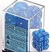 Velvet 16mm d6 Bright Blue/silver Block 12 pipped dice
