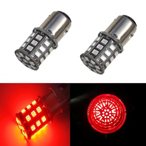 JDM ASTAR AX-2835 Chipsets 1157 2057 2357 7528 LED Bulbs For Brake Lights Tail lights Turn Signal, Brilliant Red