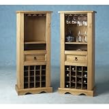 Corona Wine Rack in Distressed Waxed Pine