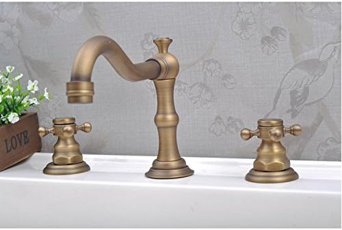 Ouku® Deck Mount Contemporary Antique Inspired Solid Brass Finish Bathroom Sink Faucet Bathtub Mixer Taps Roman Tub Faucets Bath Shower Single Hole Lavatory Plumbing Fixtures Roman Tub Faucets Ceramic Valve Included Unique Designer Cheap Glacier Bay Mixer Taps