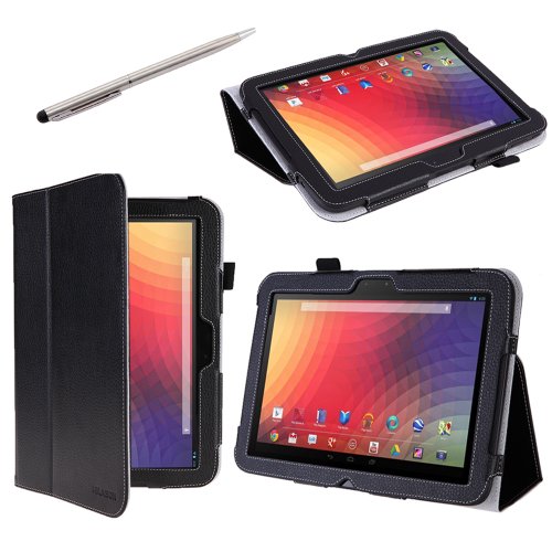 i-BLASON　Nexus 10用スタンド機能付きケース（黒）＆スタイラスセット