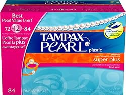 Tampax Pearl Super Plus Scented Tampons- 84 ct