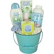 Baby Bath Care Basket with Organic Baby Bath Items from Italy