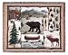 Cabin Fever Moose Bear Lodge Tapestry Throw 50
